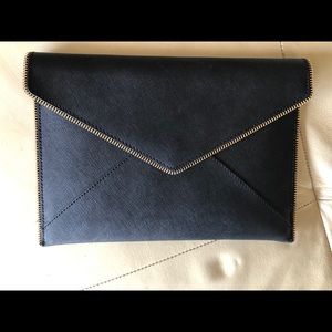 Rebecca Minkoff black envelope clutch